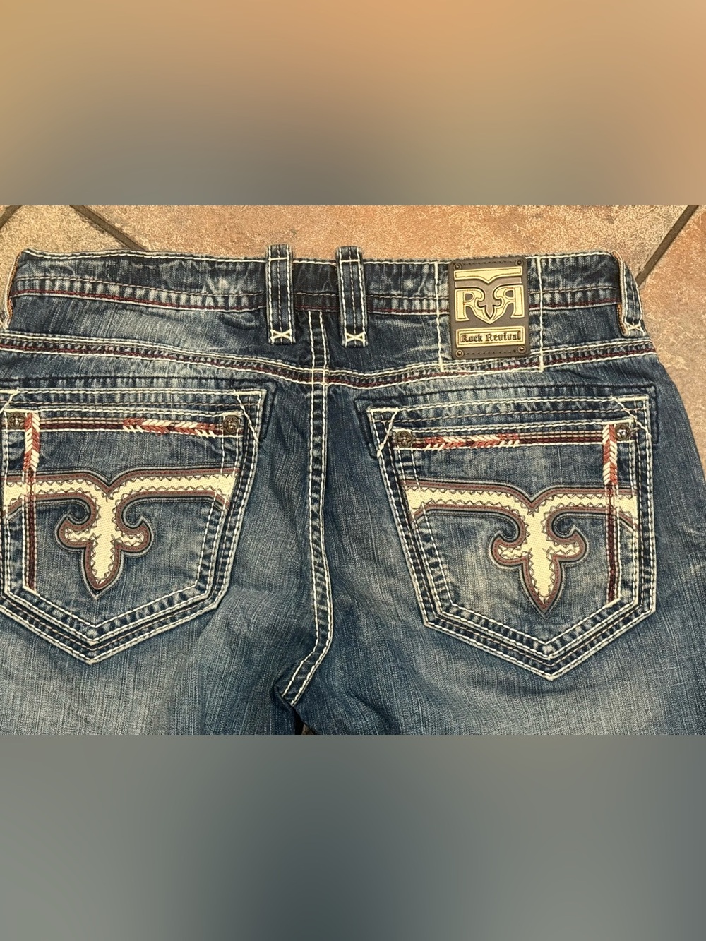 Rock Revival Men’s “Cyrek” Straight Embroidered Back Pocket Jeans